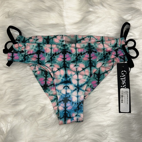 GYPSY 05 SAND | Strappy Tie Dye Bikini Bottom in Midnight Reef - Picture 2 of 5